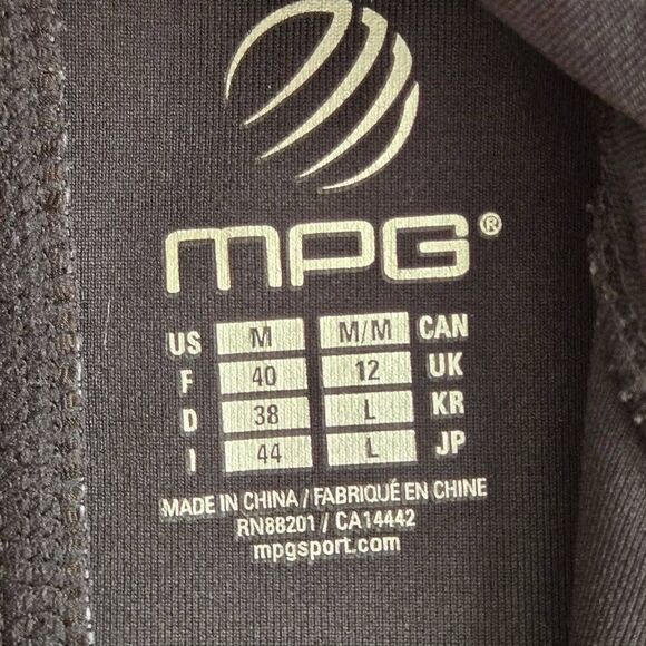 MPG Womens Mock Neck Athletic Warm Up Jacket Black White Medium - Picture 5 of 12